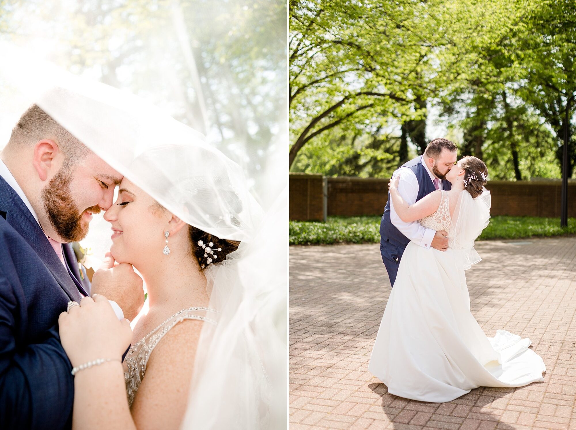 Record Box Loft Battle Creek, Michigan outdoor portraits of bride and groom