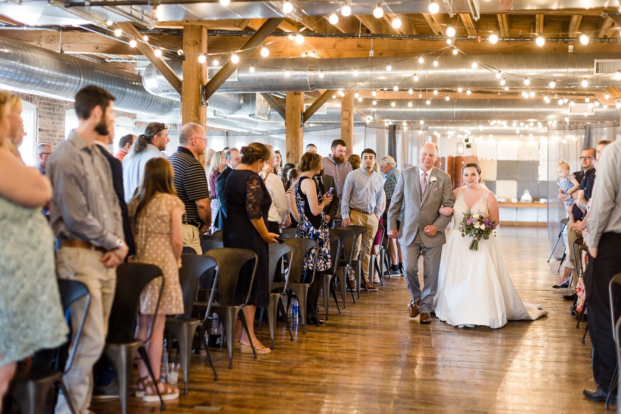 Record Box Loft Battle Creek, Michigan wedding ceremony photographs