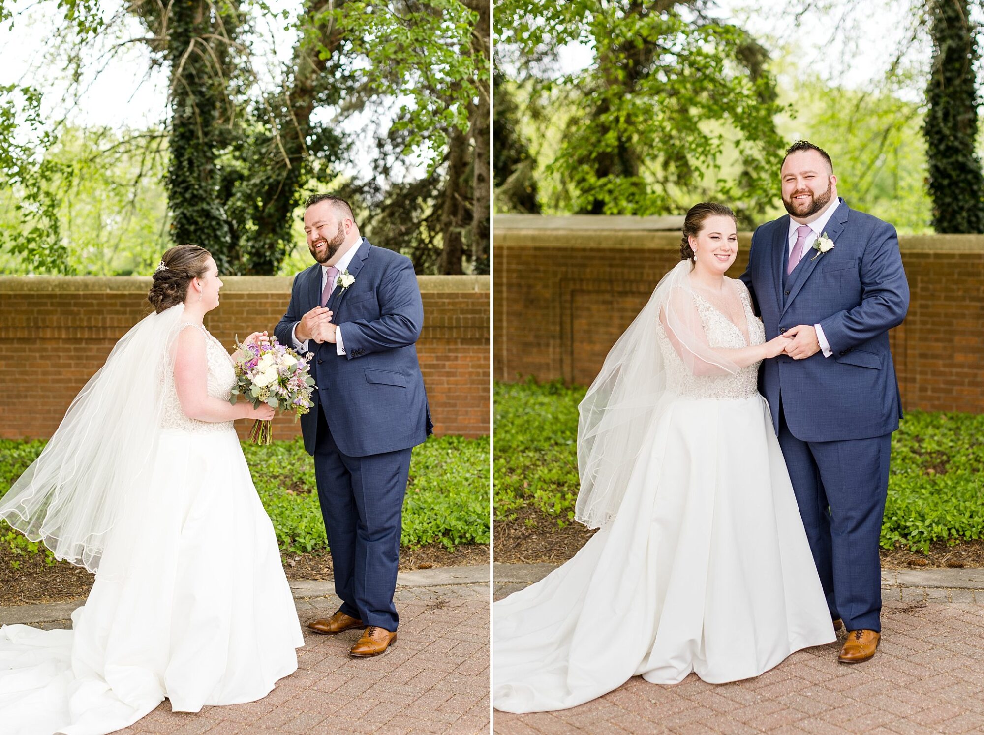 Record Box Loft outdoor portraits of bride and groom