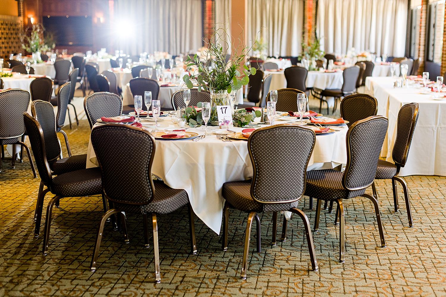 MSU University Club wedding reception decor