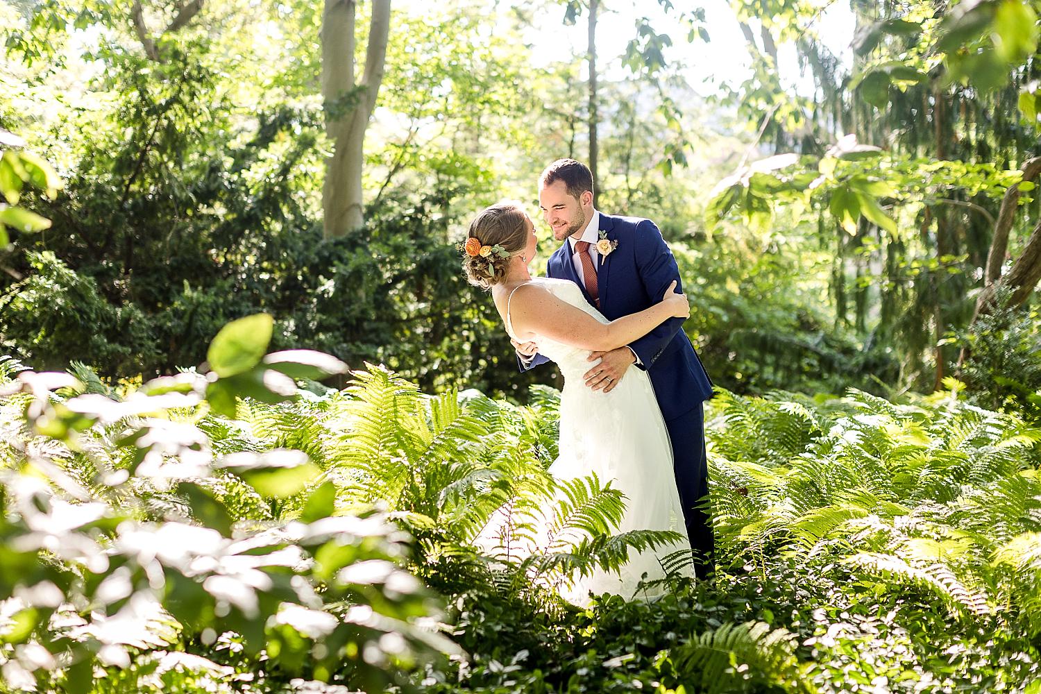 Wedding photographs on MSU campus