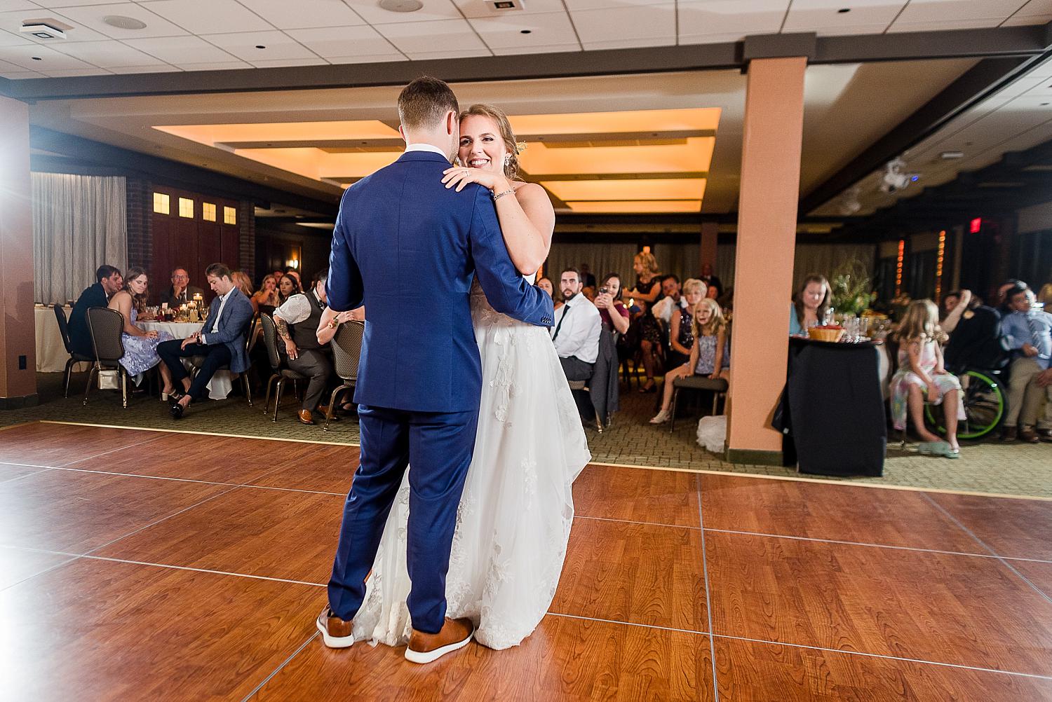 MSU University Club wedding reception dancefloor