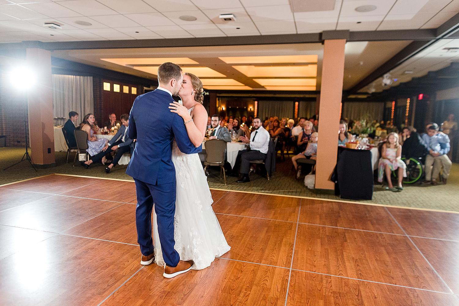 MSU University Club wedding reception dancefloor