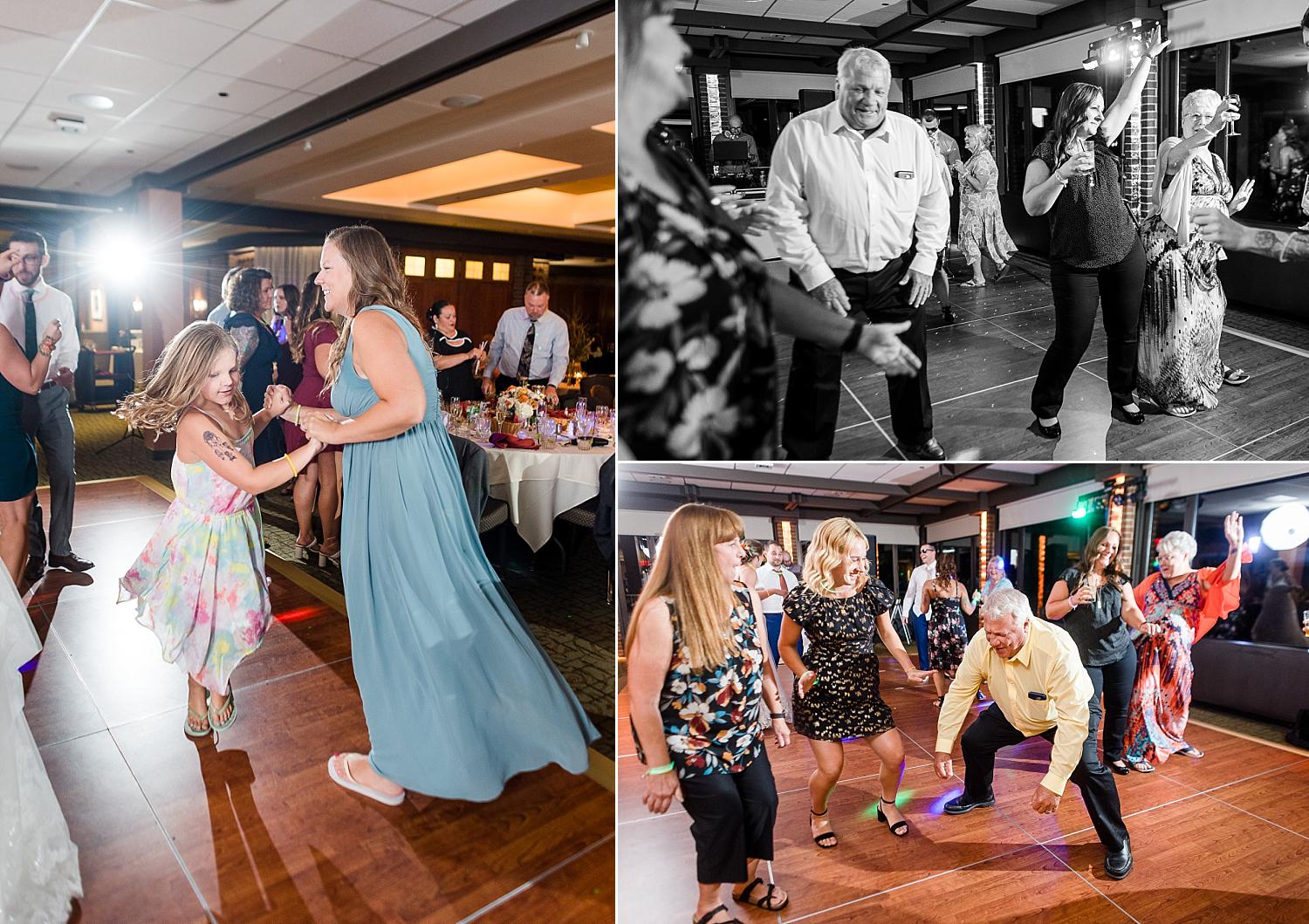 MSU University Club wedding reception dancefloor