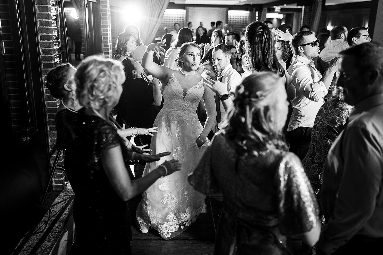 MSU University Club wedding reception dancefloor