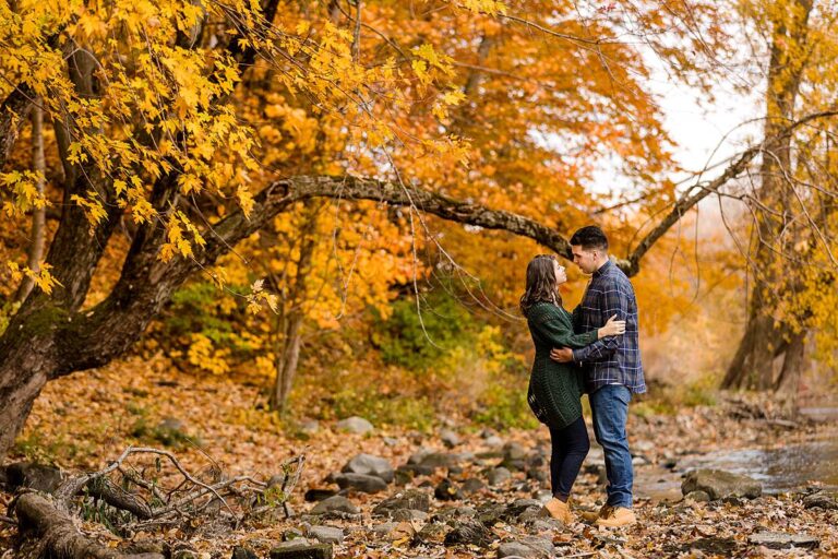 Fall Engagement Session at Fitzgerald Park in Grand Ledge, Michigan // Kasey and Rio
