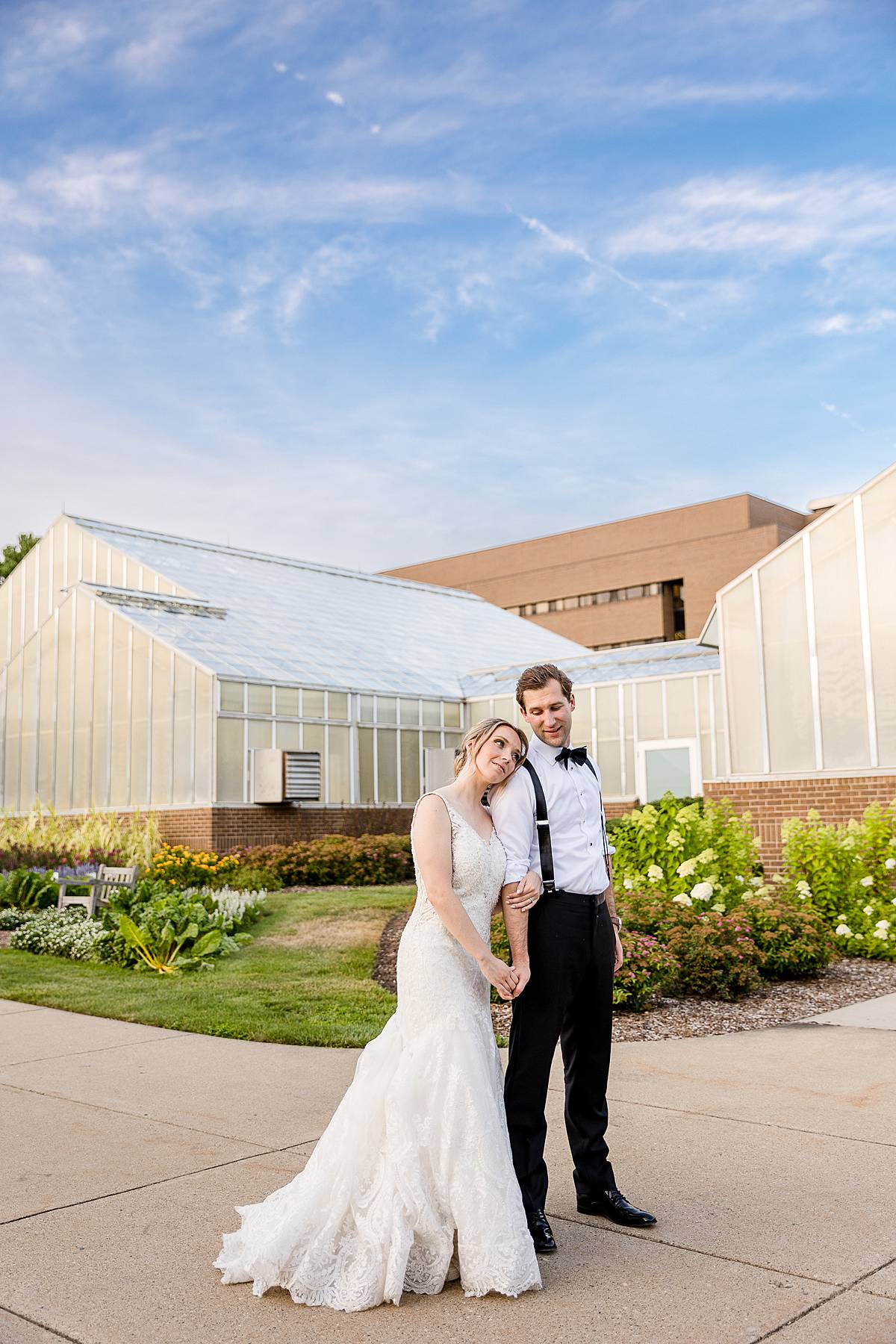 Wedding reception photographs at MSU Horticulture Gardens