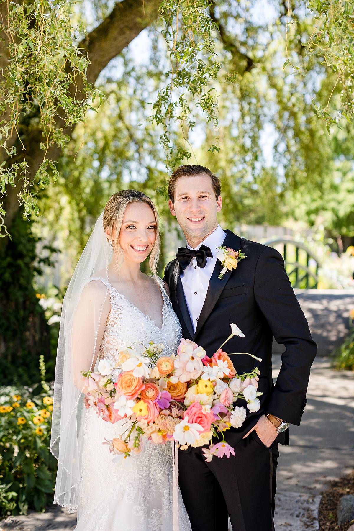 Michigan State University Wedding photographs at 4H Horticulture Gardens