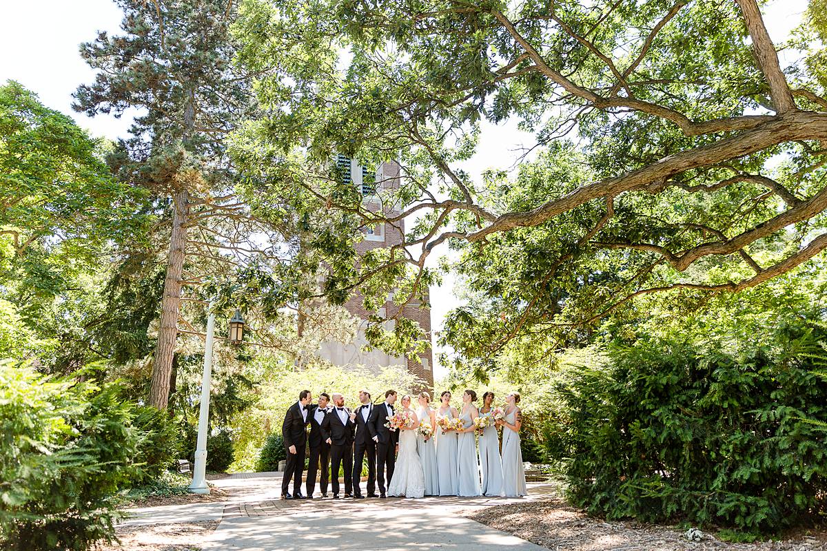 Michigan State University Wedding photographs at Beaumont Tower