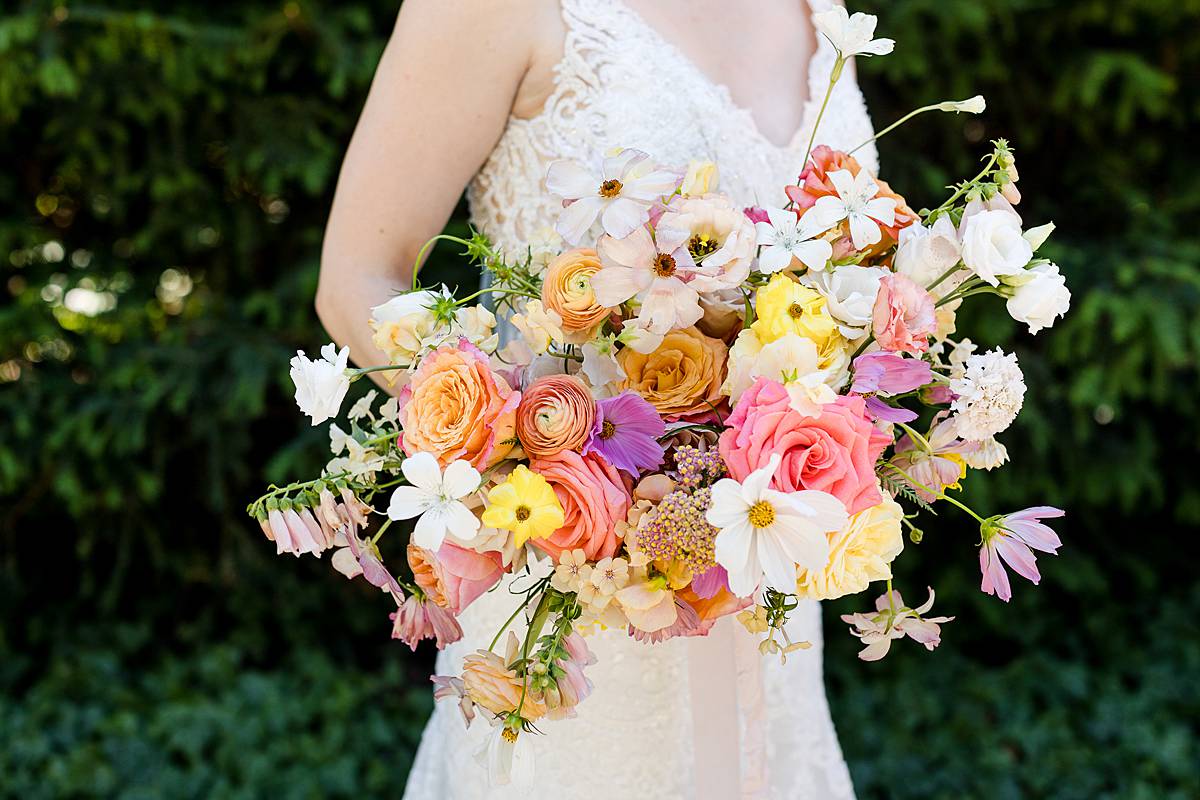 Beautiful wedding florals by All Grand Events