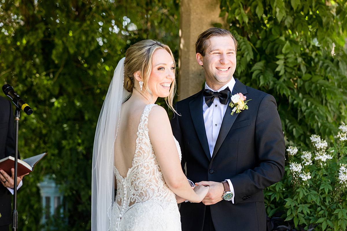 MSU North Gardens summer wedding ceremony